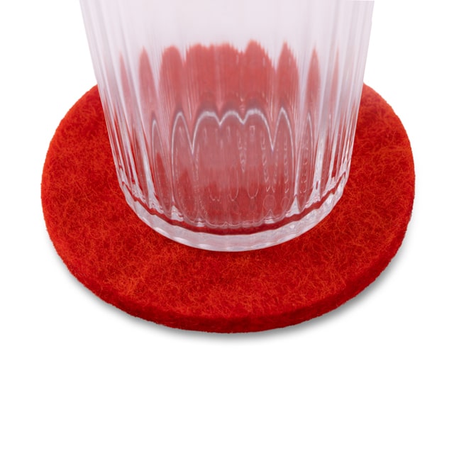Felt Coaster 4 Pack - Red