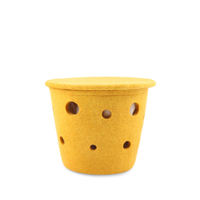 Wool Basket Small - Swiss Cheese