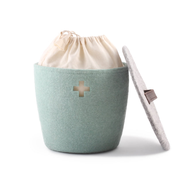 Wool Basket Small - Light Blue