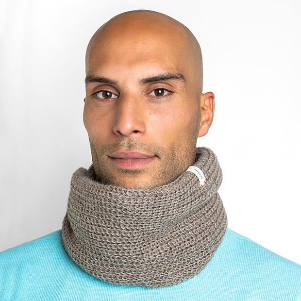 Alpaca Infinity Scarf - Brown