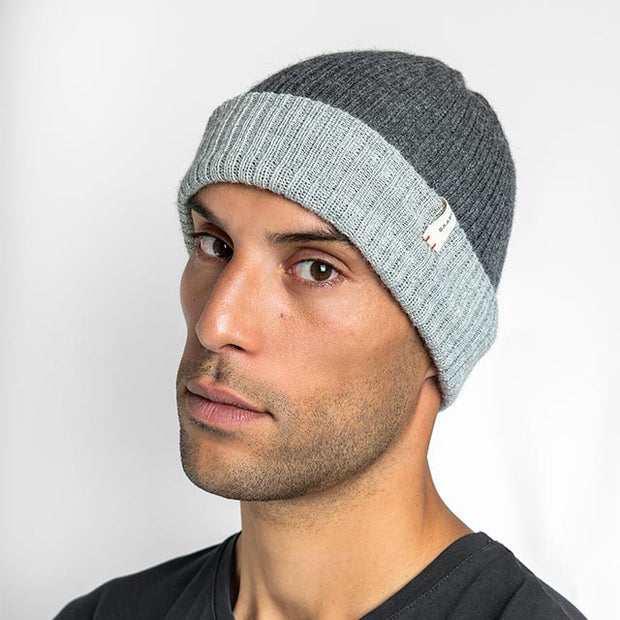 Alpaca Beanies - Reversible Dark Grey