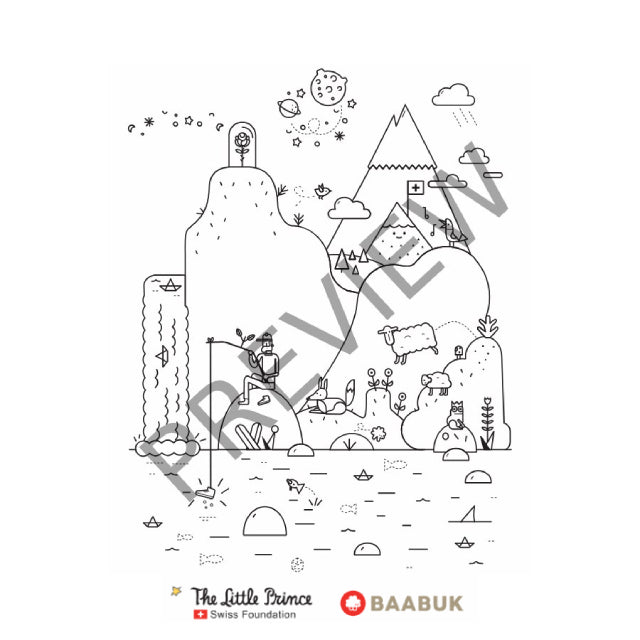 Little Prince x Baabuk Coloring Page