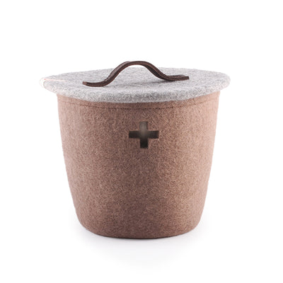 Wool Basket Small - Brown