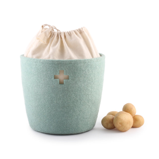 Wool Basket Small - Light Blue