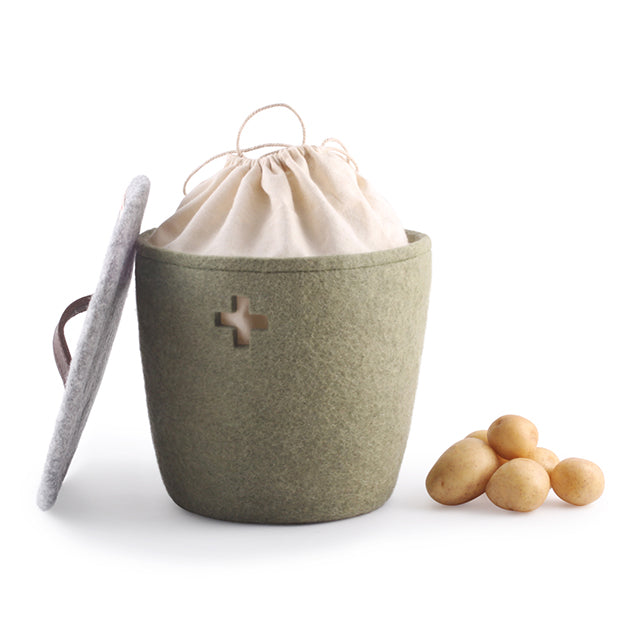 Wool Basket Small - Khaki