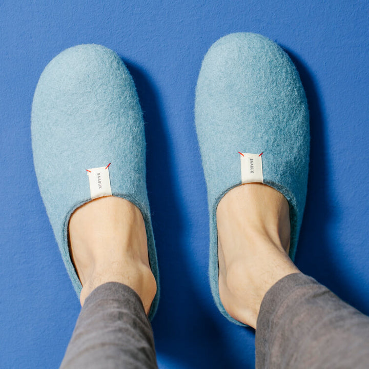 Kanga Slippers - Light Blue